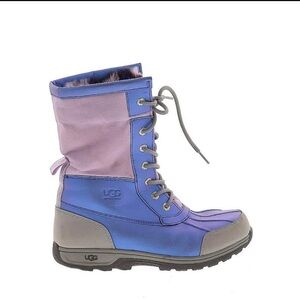UGG Purple and Blue Winter Rain Boots with Rugged Sole